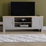 rlington 2 Door TV Unit, Engineered Wood, Grey & Oak, H 49 x W 128 x D 39 cm Image 6
