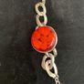 Dominique Denaive silver braclet with orange resin Image 2