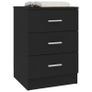 Bedside Cabinets 2 pcs Black 38x35x56 cm Engineered Wood Image 4