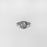 Authentic Pandora Silver Heart Halo Ring & Matching Pendant Set Image 2