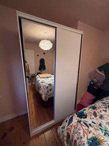 Sliding door wardrobe with mirror