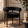 Puffy Boucle Dining Chair  Wide Beech Frame in Okapi Walnut Image 2