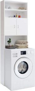 Bathroom Cabinet Washing Machine Cupboard White 2 Doors - Free Delivery Nationwide