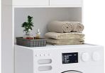 Bathroom Cabinet Washing Machine Cupboard White 2 Doors - Free Delivery Nationwide