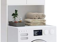 main image for ad Bathroom Cabinet Washing Machine Cupboard White 2 Doors - Free Delivery Nationwide