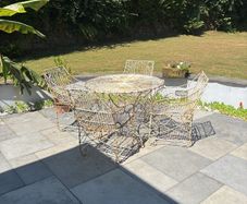 Ornate Antique-Style Gothic Wirework Garden Set (Table & 4 Armchairs)
