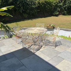 Ornate Antique-Style Gothic Wirework Garden Set (Table & 4 Armchairs)