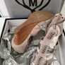 Ladies platform sandals shoes real leather Mamzelle Vito soft taupe size uk 7 Image 4