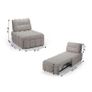 Noelle Single Chair Bed , 2 In 1 Grey Image 5
