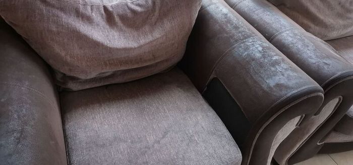 2 seater sofa bed and armchair