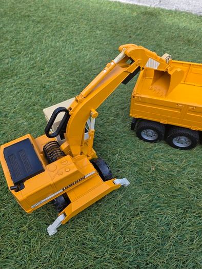 Bruder Toy MAN TGA Construction Truck with Liebherr Excavator