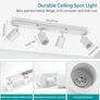 4 Way Ceiling Spotlight Bar White, Modern Ceiling Light Fitting Adjustable with GU10 Socket Spot Lights Ceiling Indoor Spot Lamp Rotatable for Kitchen Bedroom Hallway, GU10 Bulb Not Included Image 3