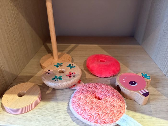 stacking toy textured flamingo