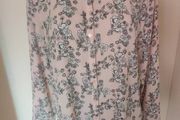 Salmon floral long sleeve blouse size UK12 EU40 Perfect condition Postage included