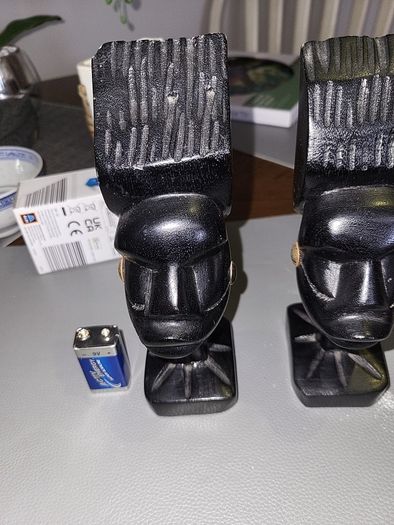 African book ends handcarved