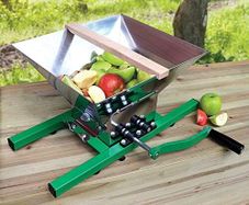 7L Fruit Crusher Portable Apple Pulper Grinder, Manual Juicer Mill for Wine Cider Pressing (Stainless Steel)