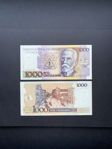 Brazil. 1 Cruzado   ( UNCIRCULATED )Overprint On 1,000 Cruzados  1989 ( Unc)