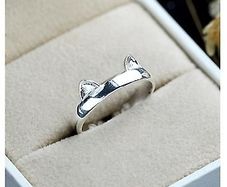 Cat Ears Silver Ring