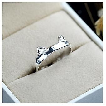 Cat Ears Silver Ring