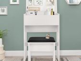 Dressing Table with Stool and storage Mirror  Pop up storage compartment