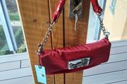 BNWL Kathy Van Zealand Red Clutch Shoulder Strap Purse