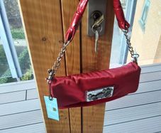 BNWL Kathy Van Zealand Red Clutch Shoulder Strap Purse