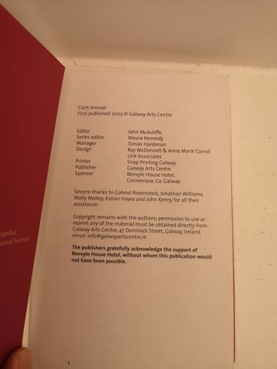 Cuirt Annual 2003