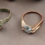 Antique Handmade Mix Brass with Mix Stone Glass Rings Lot Of 15 Image 6