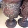 Set of 6 Hand-Carved African Wildlife Wooden Goblets  Vintage Image 9