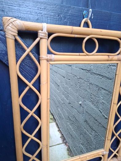 2 x Vintage Rattan/Bamboo Mirrors