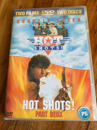 Two DVDs: Hotshots and Hotshots Part Deux