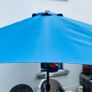 6m Blue Garden Parasol Patio Umbrella Crank Mech Image 4