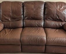 Genuine Italian Leather 3-Piece Reclining Suite