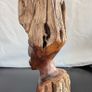 African Burl Wood Head Hand Carved Woman Bust Zambia Style 28cm Image 4