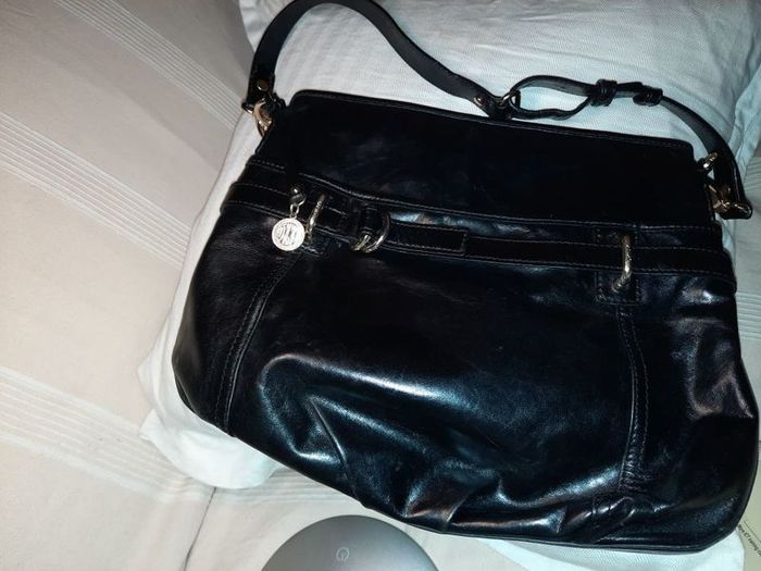 DKNY black leather bag