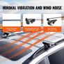 Roof Rack Crossbar 135.1 cm Length for Vehicle w/ Raised Side Rail Image 3