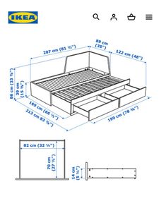 IKEA day bed with 2 sprung mattresses