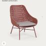 Kave Home Set of 2 Terracotta Cord Armchairs Image 2