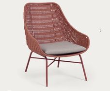 Kave Home Set of 2 Terracotta Cord Armchairs