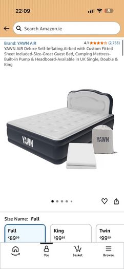 Double Airbed (comes with bed sheet)