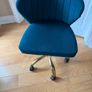 Teal velvet office chair swivel chair Image 3