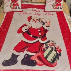Catherine Lansfield Christmas Sherpa Throw And 2 Cushion Covers Postage Included
