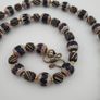 Vintage Venetian Style Strip & Trade Glass Bead Necklace Image 3
