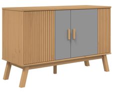 Sideboard Grey and Brown 114x43x73.5 cm