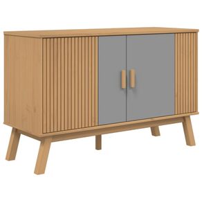 Sideboard Grey and Brown 114x43x73.5 cm