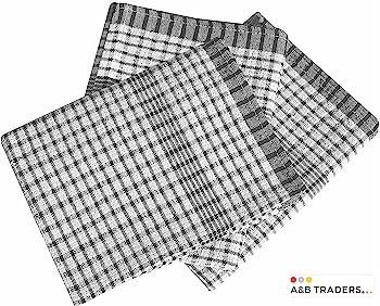 Wonderdry Tea Towels Kitchen Pack of 10, Cotton Absorbent Long Lasting Catering Cloths (FREE SHIPPING)