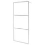 Walk-in Shower Wall with Half Frosted ESG Glass 115x195 cm Image 2