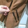 ONLY faux leather biker jacket camel brown size 36 worn few times Image 3