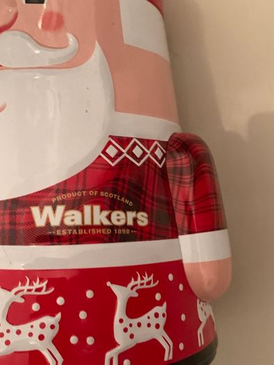 Walker's Wobbly Santa Biscuit Tin