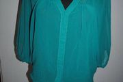 Warehouse green oversize style blouse size UK10 EU38 Postage included